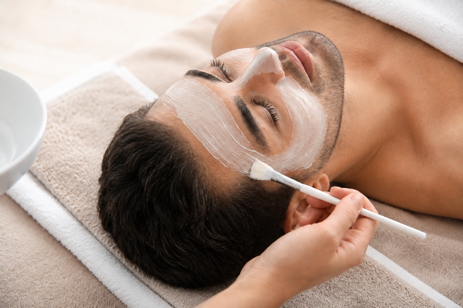Professional facial treatment
